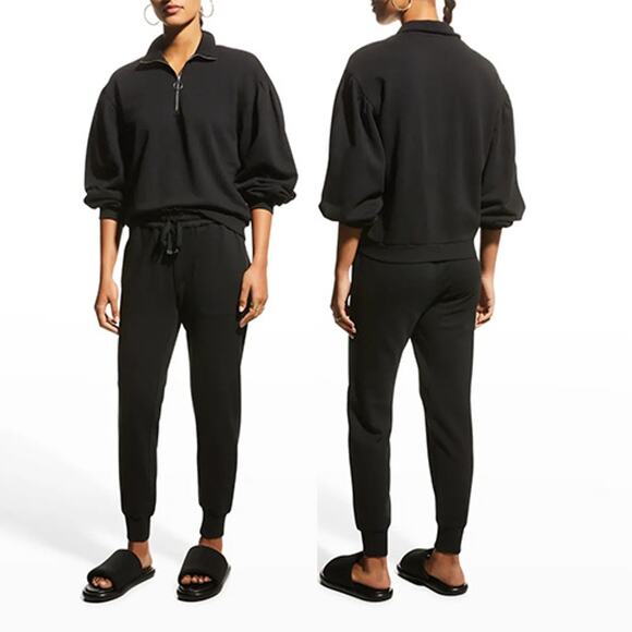 NWT Cami NYC Margaret Gathered French Cotton-Terry Half Zip Sweatshirt Pullover - Picture 9 of 10